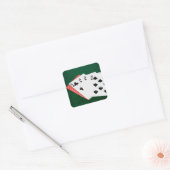 Poker Hands - Dead Man Hand Vierkante Sticker (Envelop)