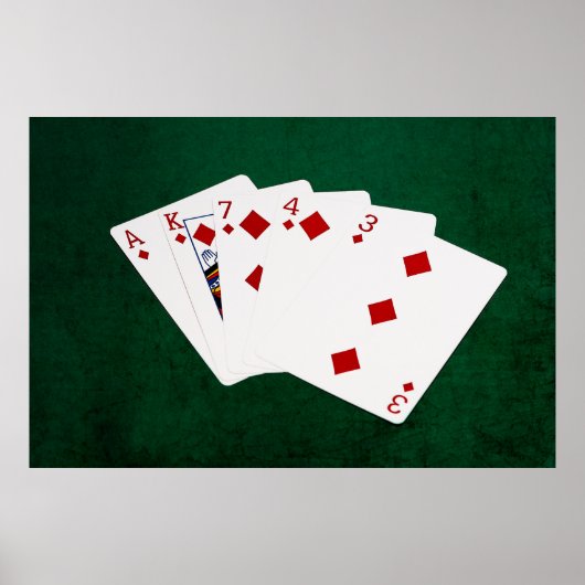 Poker Hands - Flush - Diamonds Suit Poster (Voorkant)
