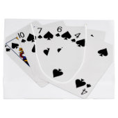 Poker Hands - Flush - Spades Suit Large Cadeauzakje (Achterkant)