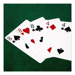 Poker Hands - Full House - Acht en vier Foto Afdruk