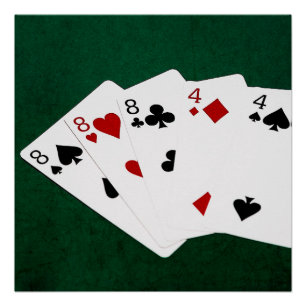 Poker Hands - Full House - Acht en vier Perfect Poster