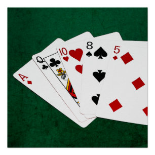 Poker Hands - High Card - ACE Perfect Poster