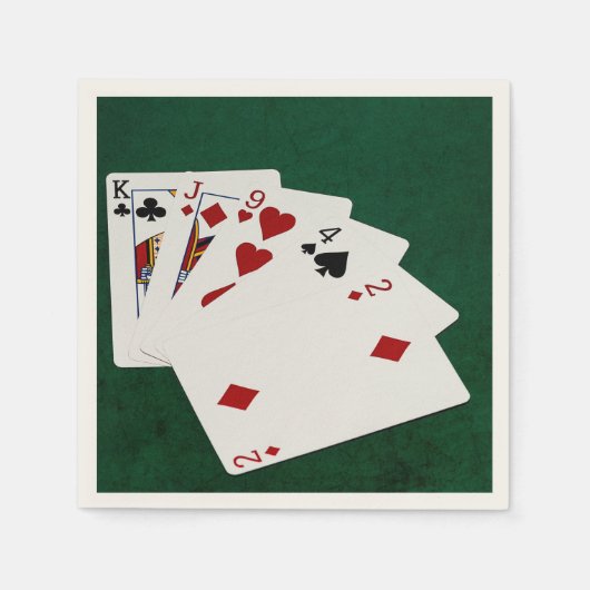 Poker Hands - High Card - King Servetten (Voorkant)