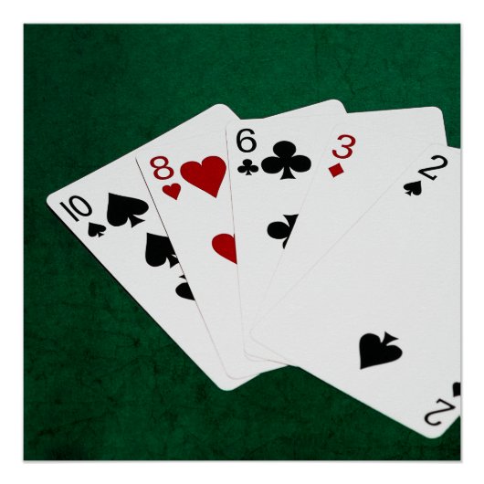 Poker Hands - Hoge kaart - Tien Perfect Poster (Voorkant)