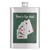 Poker Hands - One Pair - Jack - Hier is de deal Heupfles (Voorkant)
