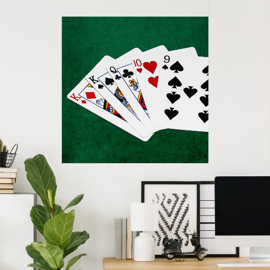 Poker Hands - One Pair - King Poster (Thuiskantoor)