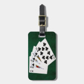 Poker Hands - Royal Flush - Clubs Suit Bagagelabel (Voorkant verticaal)