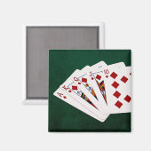Poker Hands - Royal Flush - Diamonds Suit Magneet (Voorkant / Achterkant)