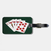 Poker Hands - Royal Flush - Hearts Suit Bagagelabel (Achterkant horizontaal)