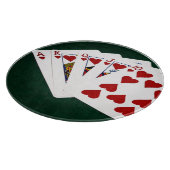 Poker Hands - Royal Flush - Hearts Suit Snijplank (Hoek)