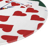 Poker Hands - Royal Flush - Hearts Suit Snijplank (Hoek)