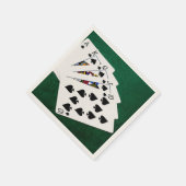 Poker Hands - Royal Flush - Spades Suit Servetten (Hoek)