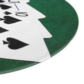Poker Hands - Royal Flush - Spades Suit Snijplank (Hoek)