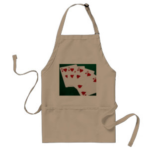 Poker Hands - Straight Flush - Hearts Suit Standaard Schort