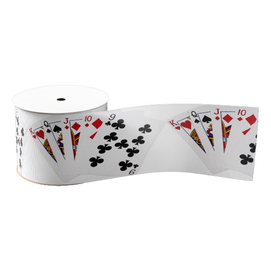 Poker Hands - Straight - King to Nine Grosgrain Lint (Spoel)