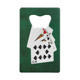Poker Hands - Two Pair - Ace, King Kredietkaart Flessenopener
