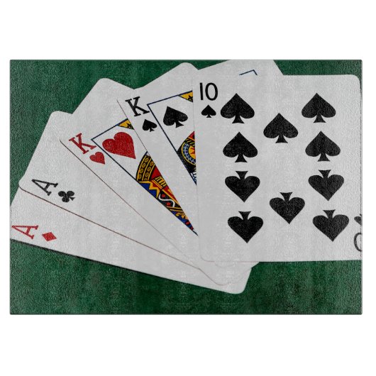 Poker Hands - Two Pair - Ace, King Snijplank (Voorkant)