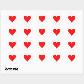 Poker hart ronde sticker (Vel)