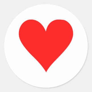 Poker hart ronde sticker