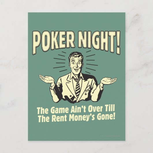 Poker: Het spel is niet voorbij Briefkaart (Voorkant)