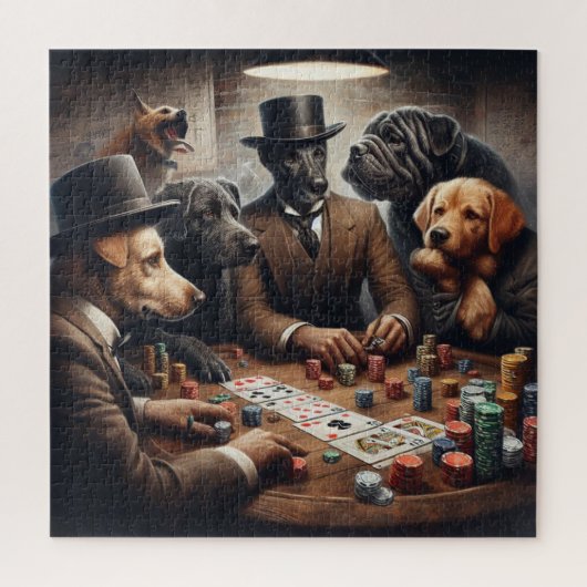 Poker Honden Puzzel (Verticaal)