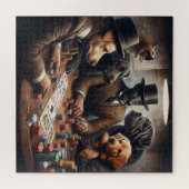 Poker Honden Puzzel Legpuzzel (Horizontaal)