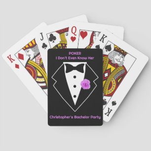 Poker Ik Ken Haar Niet Eens Zwarte Smoking Lavende Pokerkaarten