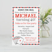 Poker Invitation d'anniversaire, Invitation d'adul (Debout devant)