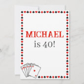 Poker Invitation d'anniversaire, Invitation d'adul (Dos)