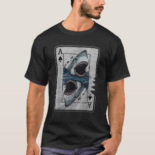 Poker Kaart Great White Shark T Shirt