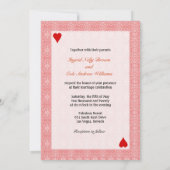 Poker Kaart Queen n King of Hearts Bruiloft (Achterkant)