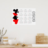 Poker Kalender 2020 Poster (Keuken)