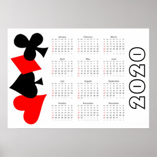Poker Kalender 2020 Poster
