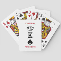 Poker King Kaart Ace Aangepaste Naam Speelkaarten