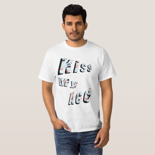 Poker Kiss My Ace, Funny Mens T-shirt blanc (Devant entier)
