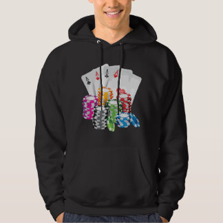 Poker Koning Koningin Kaart Casino Chip Gokken  Hoodie