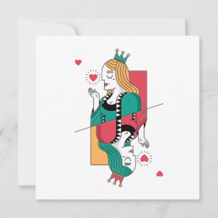 Poker Koningin Hart Speelkaarten Casino Gokken Gi Kaart