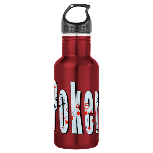 Poker, Logo, Waterfles (Voorkant)