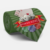 Poker Mania - Kaarten, doppen, chips Stropdas (Opgerold)