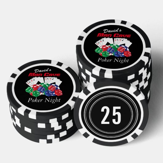 Poker Night in de Man Cave Chips (Opstapeling)