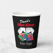 Poker Night in de Man Cave Papieren Bekers (Voorkant)