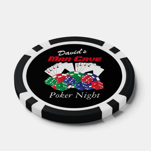 Poker Night in de Man Cave Poker Chips (Enkel)