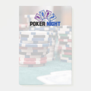 Poker Night met speelkaarten en pokerchips Post-it® Notes