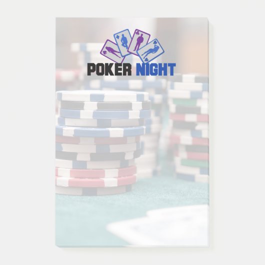 Poker Night met speelkaarten en pokerchips Post-it® Notes (Voorkant)