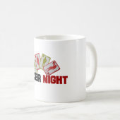 Poker Night met speelkaarten Koffiemok (Voorkant rechts)