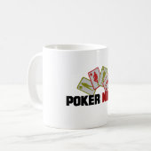 Poker Night met speelkaarten Koffiemok (Voorkant links)
