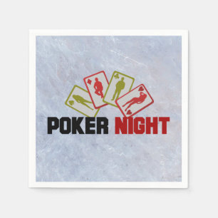 Poker Night met speelkaarten Servet
