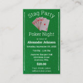 Poker Night-speelkaarten Stapelaar Ticket (Voorkant)