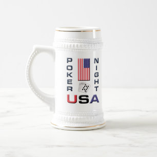 Poker Night USA Beer Stein Mok met ontwerp voor/ac