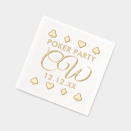 Poker Nuit Monogramme Bachelor Party (Gauche)